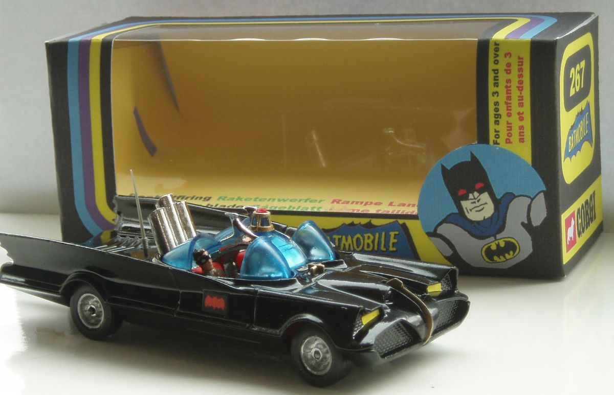 Batman Corgi 267 Vintage Batmobile 1970s Whizzwheels