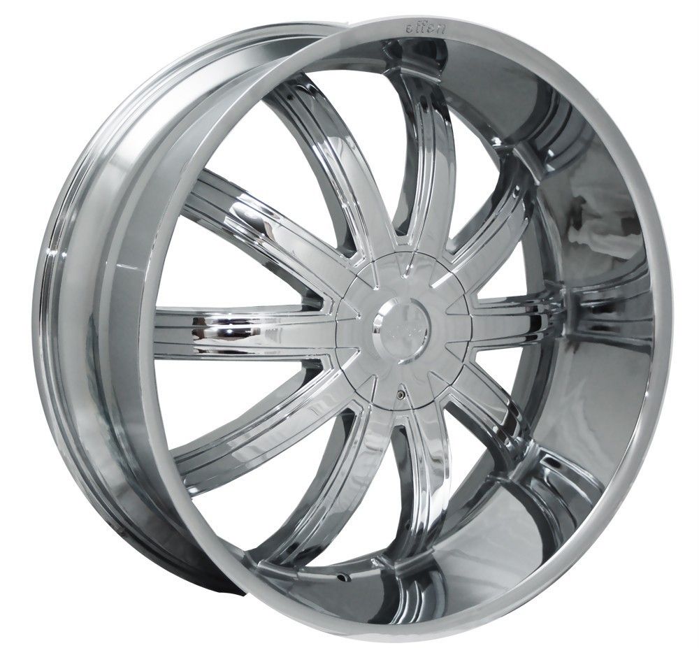 20 Chrome Wheels Rims Tires Package Effen 415 FWD 5x112