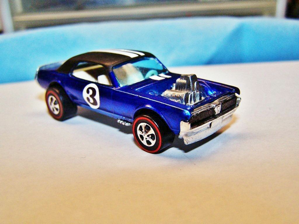 Hot Wheels Redline 1970 Nitty Gritty Kitty Blue w Black Roof Restored