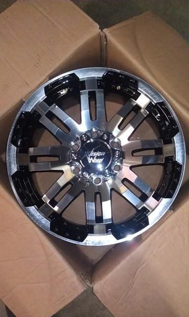 Vision Warrior 6x135 25mm Black Machined Wheels Rims inch 17