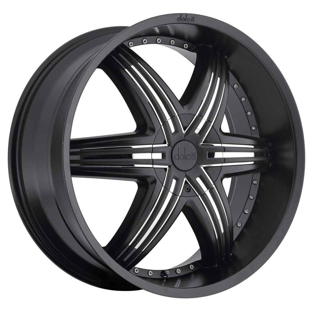 22 inch 22x9 5 Dolce DC48 Black Wheels Rims 6x5 5 6x139 7 20 SLX