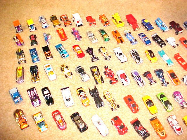 Mint Lot of 146 Hot Wheels with 2 Carrying Cases