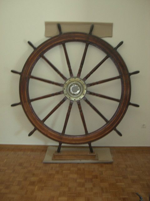 Antique Greek SHIP Huge Emergency Wheel 190cm Diameter Excellent