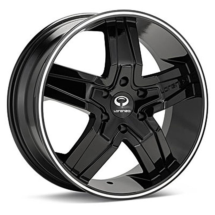 20 Lorenzo L030 Black Wheel Set Rims 5LUG Vehicles Camaro Mercedes