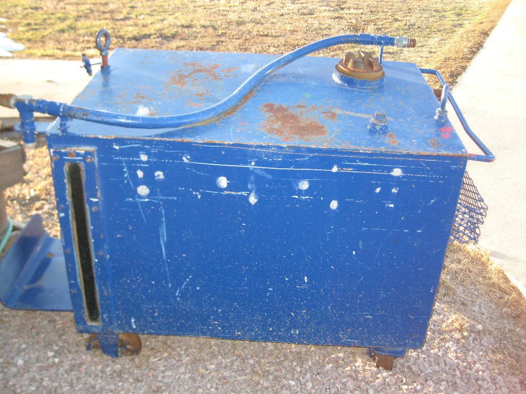 Holding Transfer Storage Utility Tank on Iron Wheels