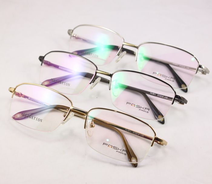 Mens Optical Half Rim Eyeglasses Frame Eyeglass Rxable Spectacles