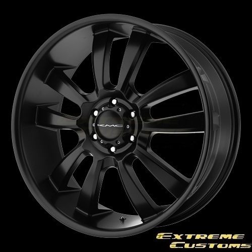 x9 KMC Wheels KM673 Skitch Satin Black 5 6 Lug Rims Free Lugs