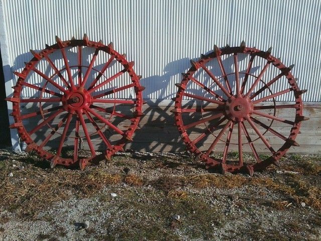 18 27 Hart Parr or Oliver 80 Antique Tractor Rear Steel Wheels