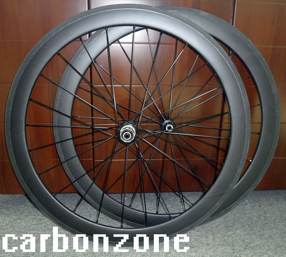 Carbon Road TT Bike Tubular Wheels Bicycle Wheelsets Matt 3K