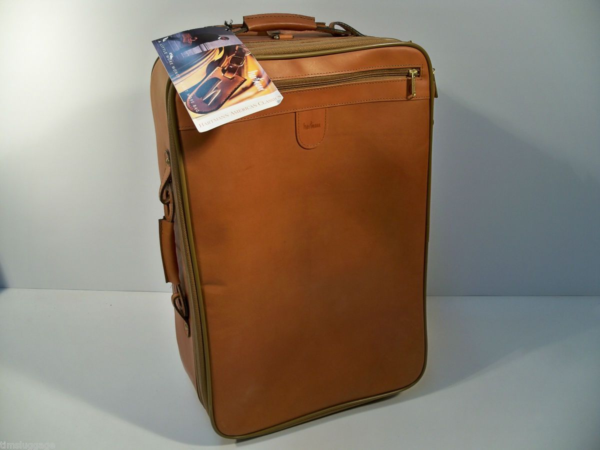  Luggage Belting Leather 22 Carry On Suitcase Wheeled Rolling Wheels